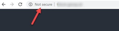 not secure security website